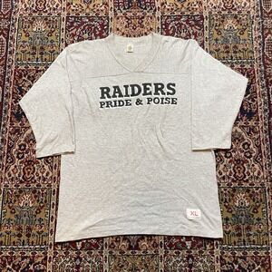 True VTG 70s LA Oakland Raiders Pride and Poise Paneled Jersey Tshirt XL SS‎ USA